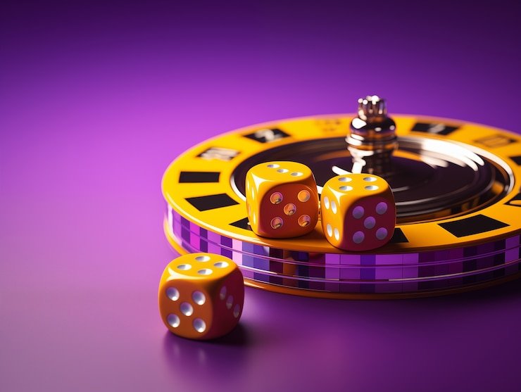 Dealer profesional live casino play1221 sedang membagikan kartu blackjack kepada pemain